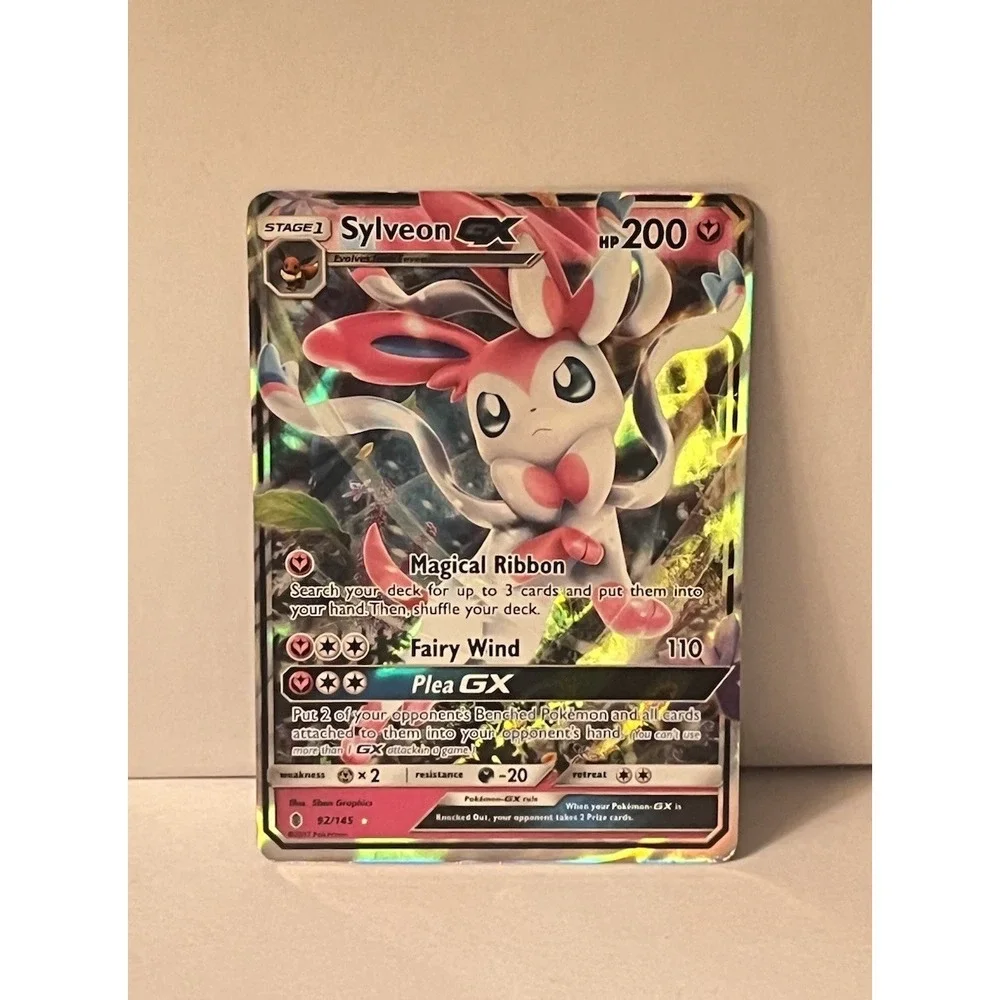 Pokemon Sylveon GX Card Guardians Rising 92/145 Pink Excellent Holo Ultra Rare